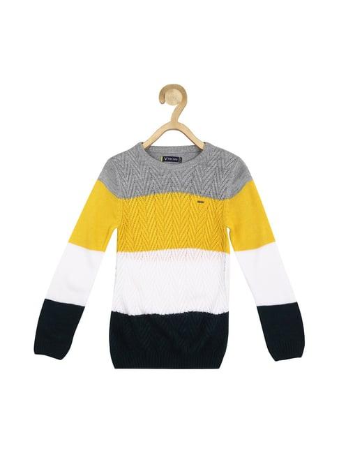 allen-solly-junior-multicolor-self-design-sweater