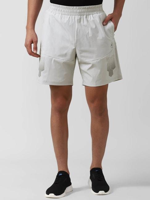van-heusen-flex-light-grey-regular-fit-printed-shorts
