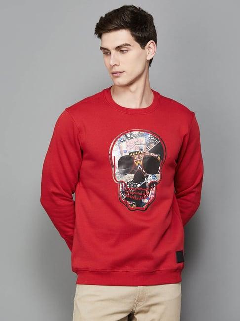 forca-by-lifestyle-red-regular-fit-printed-sweatshirt