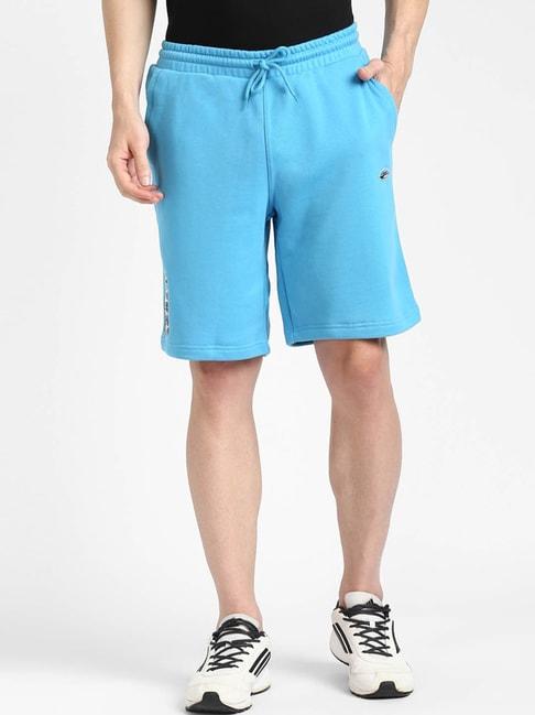 adidas-originals-light-blue-regular-fit-sports-shorts