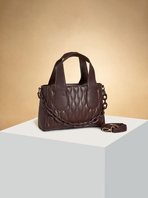 forever-glam-by-pantaloons-chocolate-brown-quilted-medium-mini-handbag