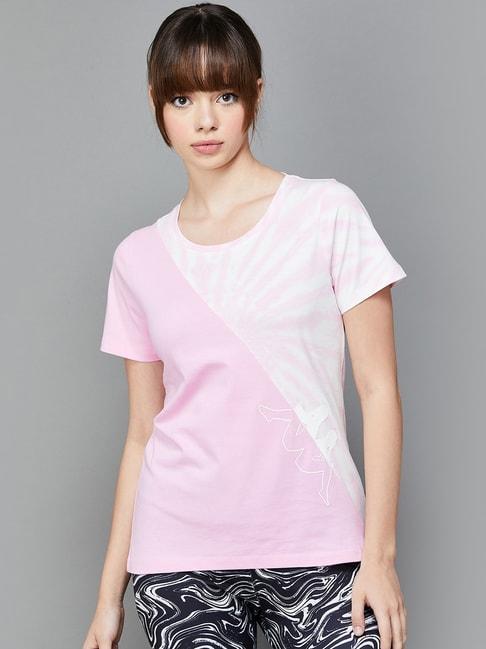 kappa-pink-cotton-printed-sports-t-shirt