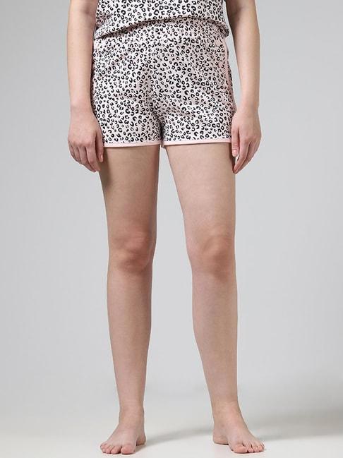 superstar-by-westside-light-pink-animal-printed-dolphin-shorts