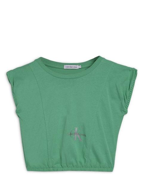 calvin-klein-jeans-kids-mint-green-logo-top