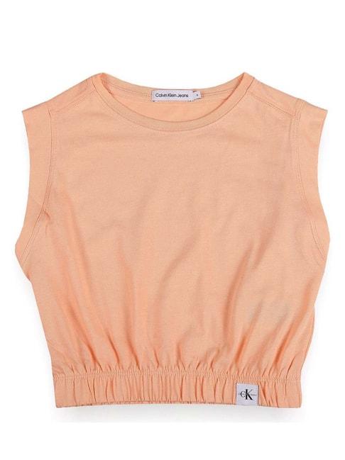 calvin-klein-kids-orange-cotton-regular-fit-top
