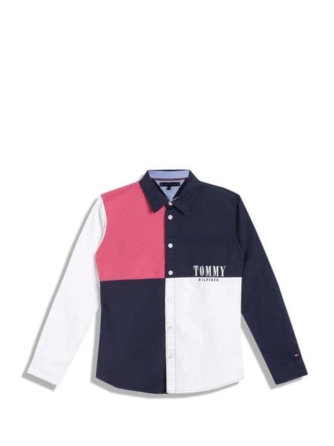 tommy-hilfiger-kids-white-cotton-color-block-full-sleeves-shirt