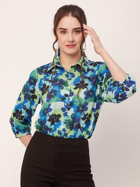moomaya-blue-&-green-floral-print-shirt
