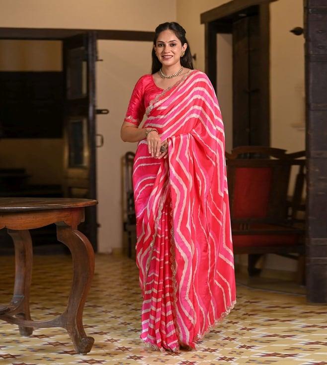 mahee-jaipur-pink-lehriya-crepe-saree