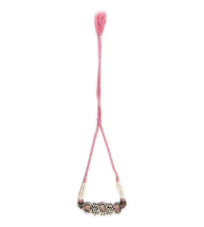 neeta-boochra-925-sterling-silver-pearl-beaded-necklace-with-rose-quartz-gemstone-&-kundan
