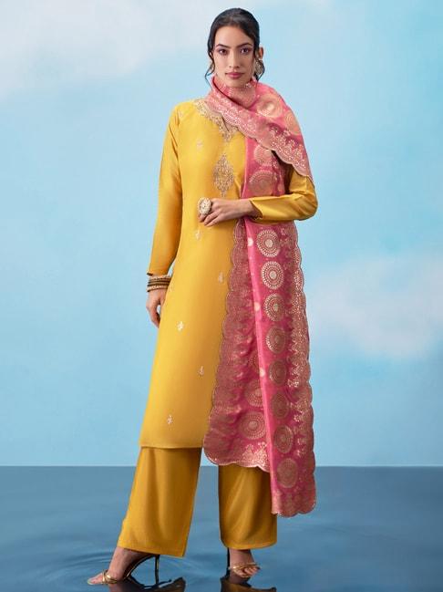 soch-mustard-&-peach-embroidered-unstitched-dress-material