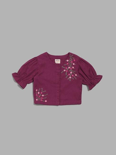 utsa-kids-by-westside-plum-floral-embroidered-top