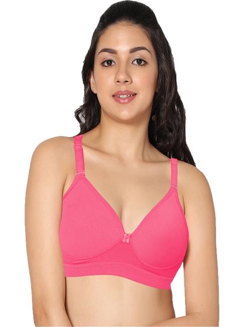 in-care-pink-half-coverage-non-wired-push-up-bra