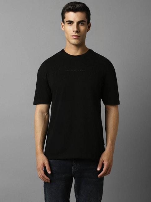 louis-philippe-jeans-black-cotton-regular-fit-t-shirt