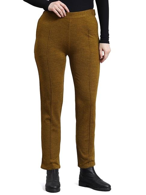 monte-carlo-mustard-textured-mid-rise-trousers