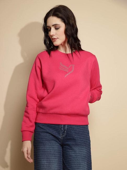 global-republic-pink-acrylic-embellished-pullover