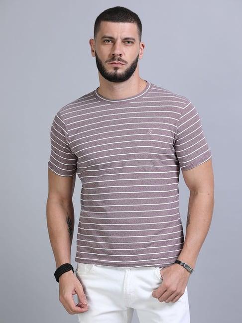 bushirt-deep-taupe-regular-fit-striped-crew-t-shirt