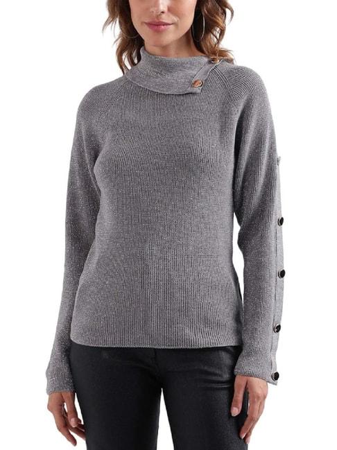 centrestage-grey-cotton-self-pattern-sweater