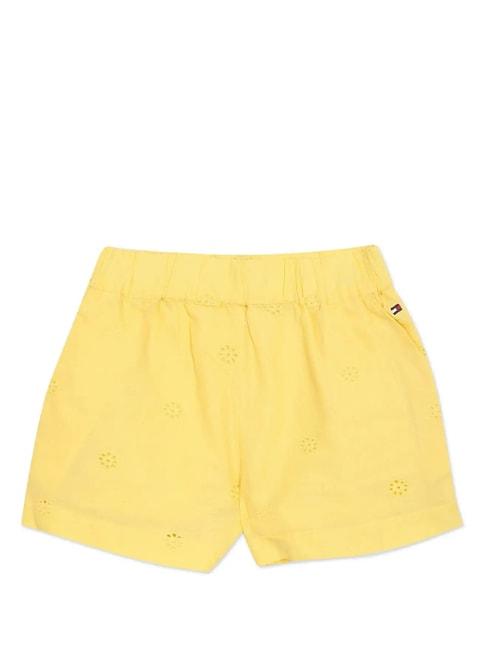 tommy-hilfiger-kids-yellow-embroidery-shorts