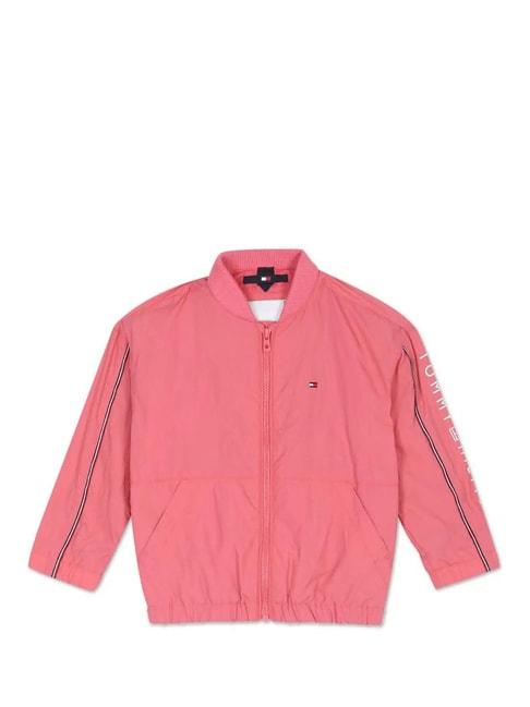 tommy-hilfiger-kids-pink-logo-print-bomber-jacket