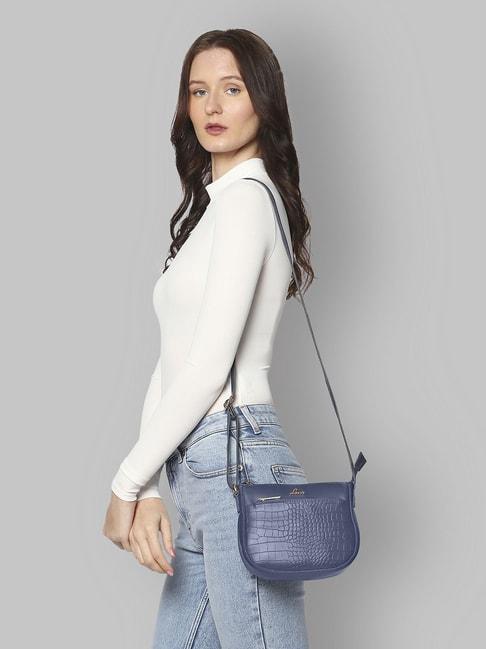 lavie-croc-saddle-navy-synthetic-textured-sling-handbag