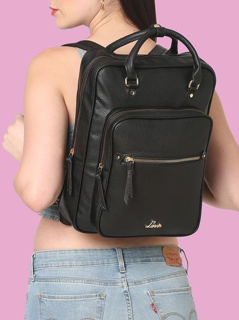 lavie-harris-black-synthetic-solid-laptop-backpack