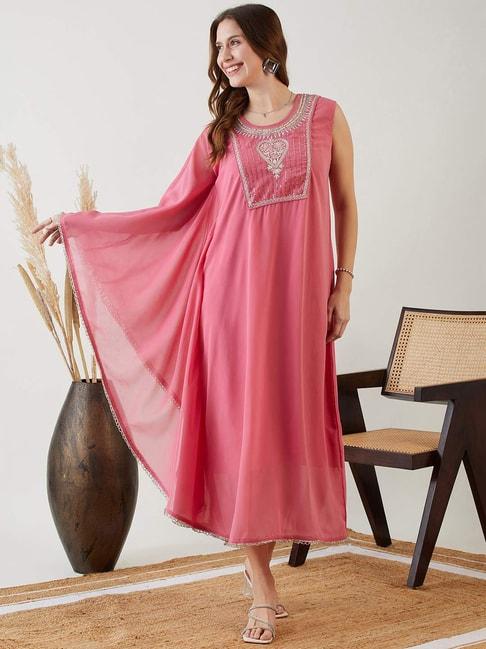 the-kaftan-company-pink-embellished-maxi-dress