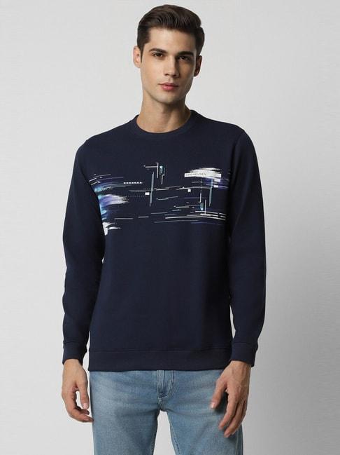 van-heusen-navy-slim-fit-printed-sweatshirt