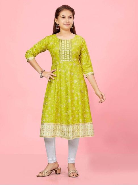 aarika-kids-lime-green-cotton-embroidered-kurti