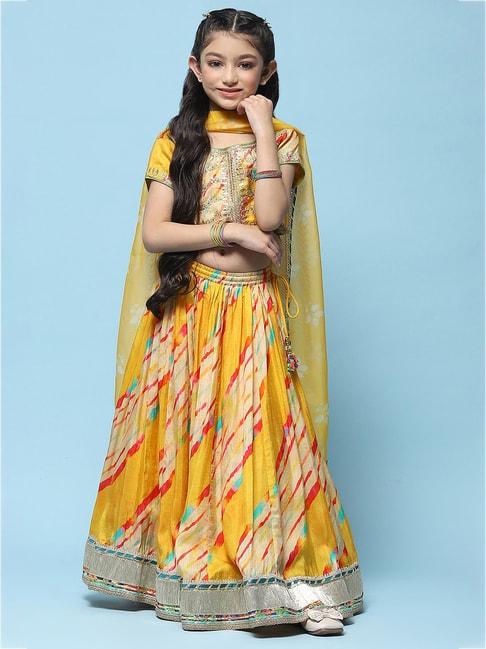 biba-girls-yellow-embroidered-lehenga,-choli-with-dupatta