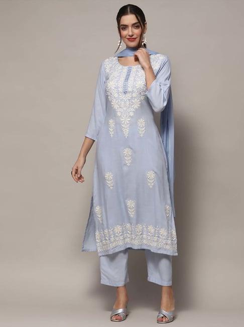 biba-blue-embroidered-unstitched-dress-material
