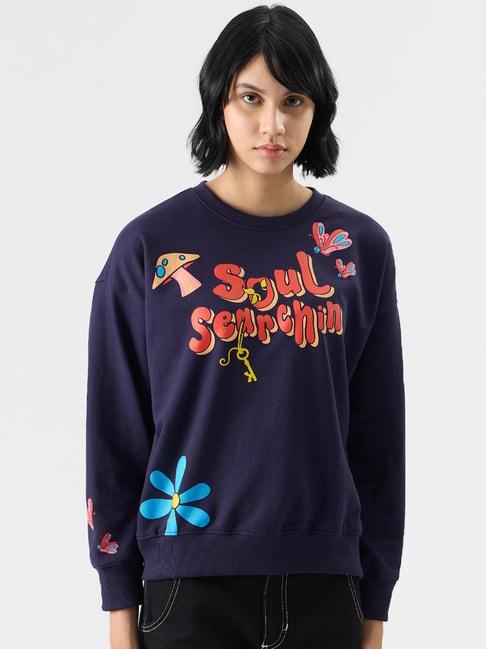 the-souled-store-navy-cotton-printed-sweatshirt