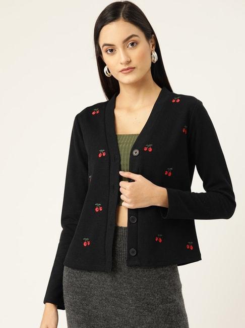 kassually-black-cotton-embroidered-cardigan