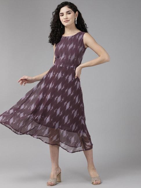 aarika-purple-printed-a-line-dress