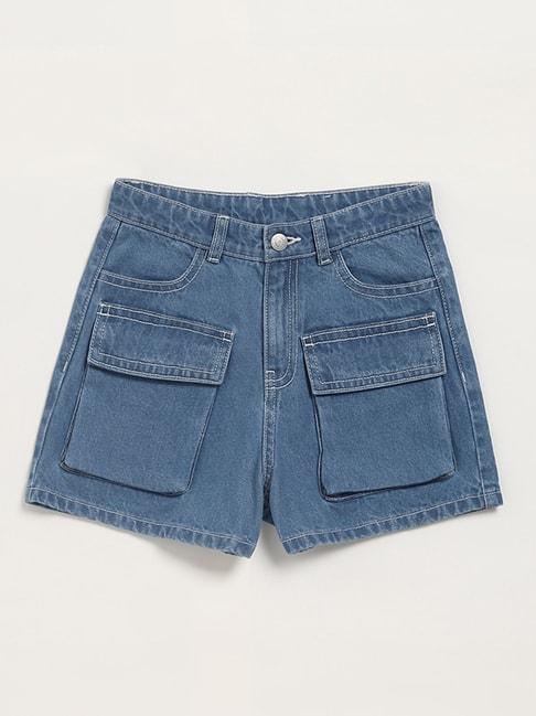 y&f-kids-by-westside-mid-rise-blue-cargo-denim-shorts