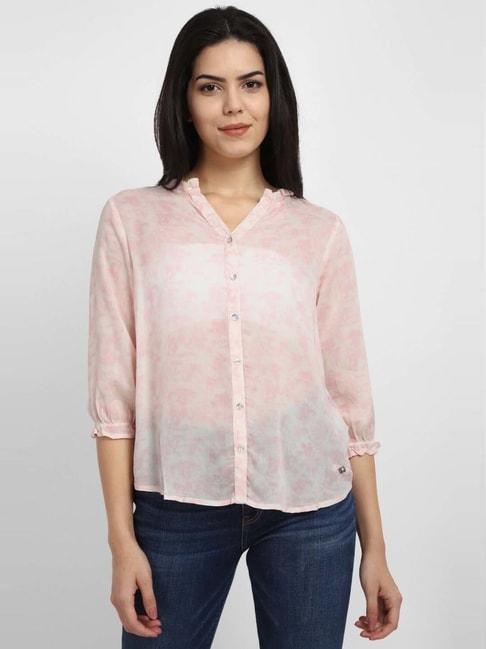 allen-solly-pink-printed-shirt