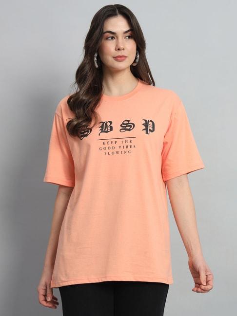 color-capital-peach-graphic-print-oversized-t-shirt