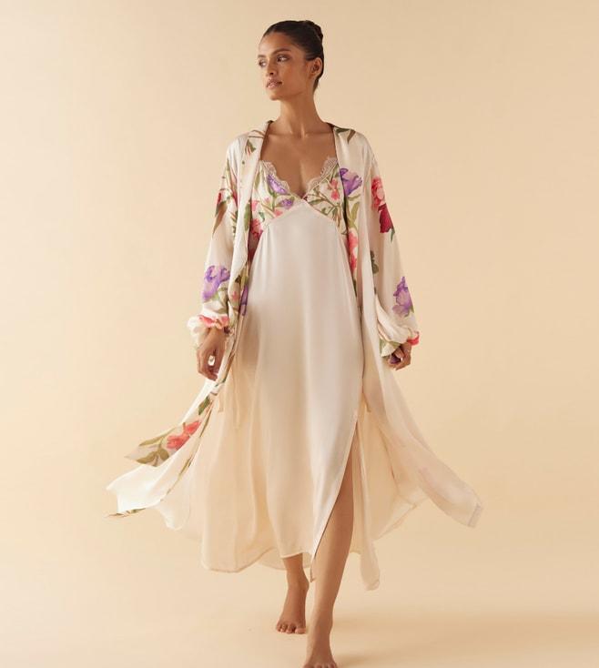 sleeplove-ivory-paradise-of-love-floral-dream-long-robe-&-slip-set