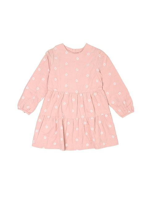 mothercare-kids-pink-embroidered-full-sleeves-dress