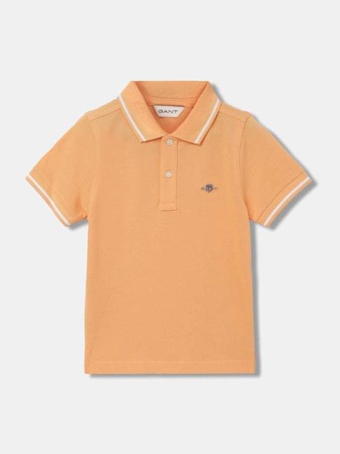 gant-kids-orange-cotton-logo-polo-t-shirt