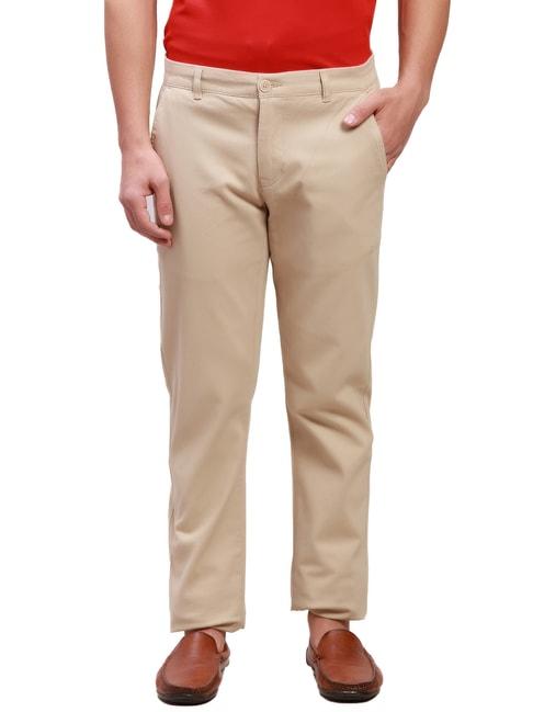 parx-dark-fawn-tapered-fit-low-rise-flat-front-trousers