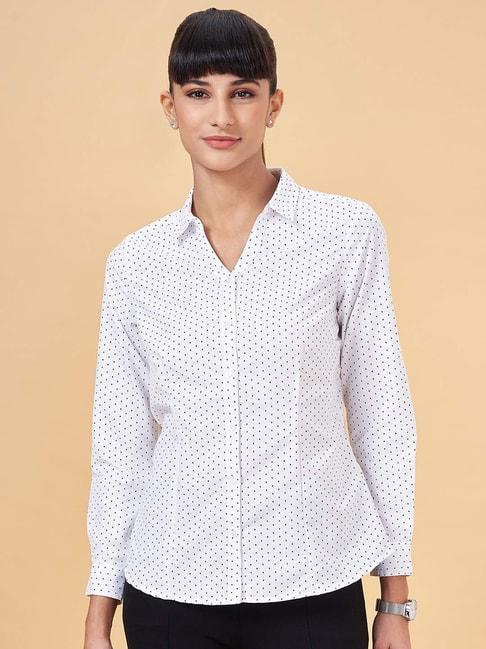 annabelle-by-pantaloons-white-polka-dots-formal-shirt