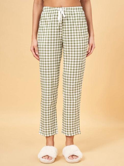 dreamz-by-pantaloons-white-cotton-chequered-pyjamas