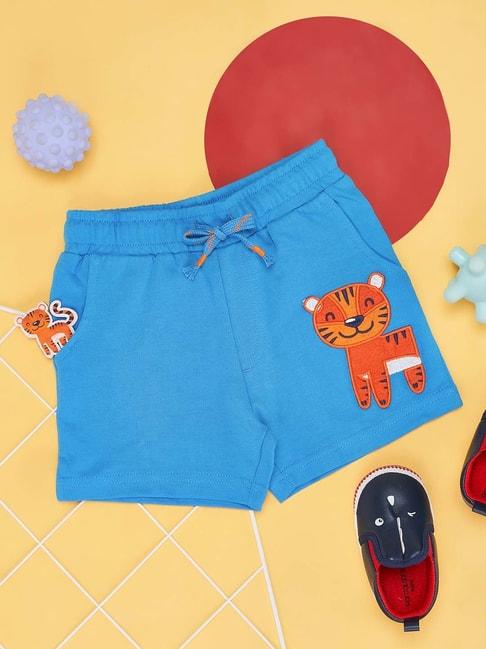 pantaloons-baby-dresden-blue-cotton-embroidered-shorts