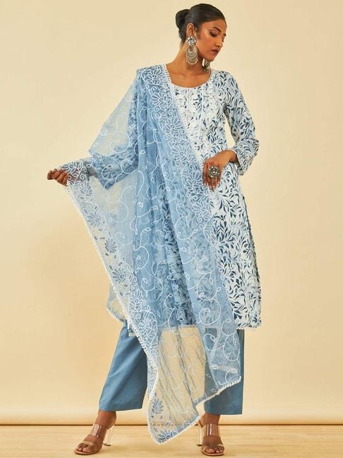 soch-blue-cotton-floral-printed-unstitch-dress-material-with-lace-details