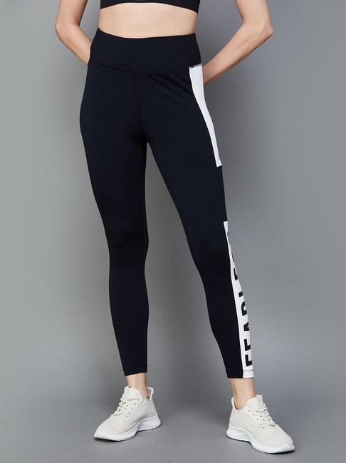 kappa-black-printed-sports-tights