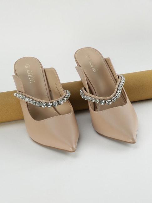 code-by-lifestyle-women's-beige-mule-shoes