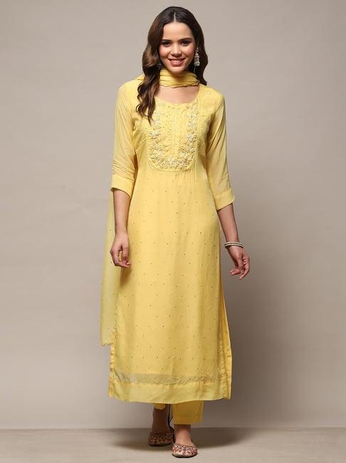 biba-yellow-embroidered-unstitched-dress-material