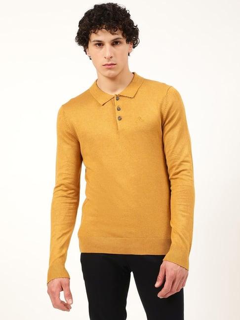 lindbergh-camel-melange-slim-fit-sweater