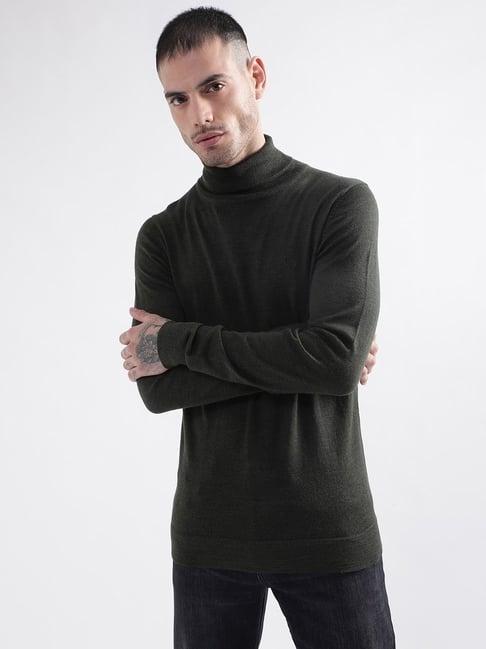 lindbergh-dark-army-slim-fit-sweater