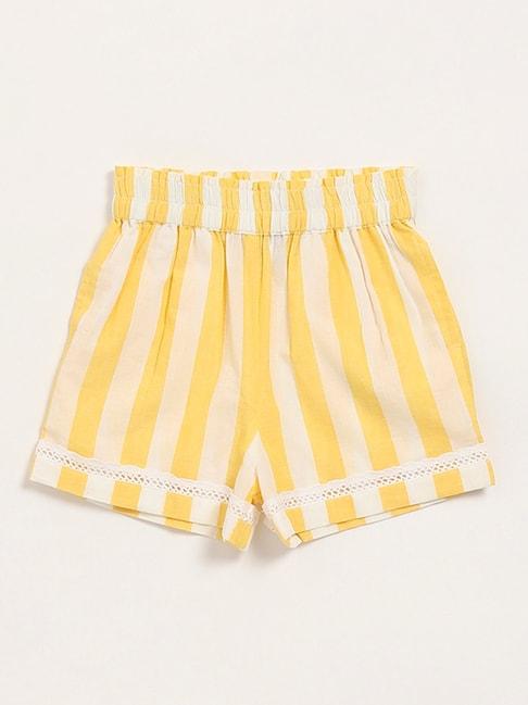 utsa-kids-by-westside-yellow-striped-shorts